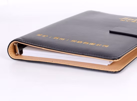 Waterproof Custom Sheet Daily Office Supplier Agenda Pocket Planner Diary Loose Leaf Magnet PU Leather Notebook Set