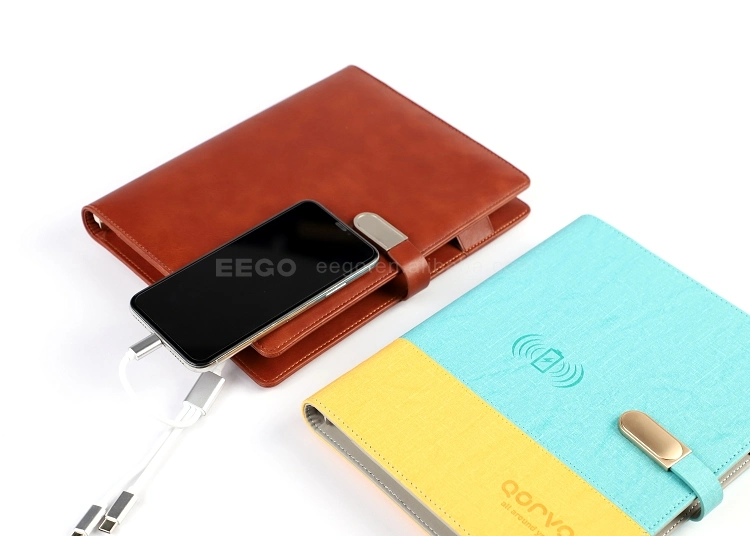 Luxury Leather A5 Executive Power Bank Notebook with Ring Binder