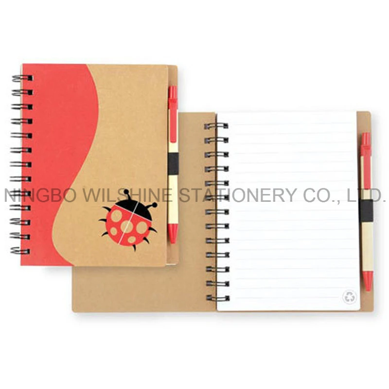 Quality Spiral Notebook with Full Color Printed Cardboard Cover (SNB111)