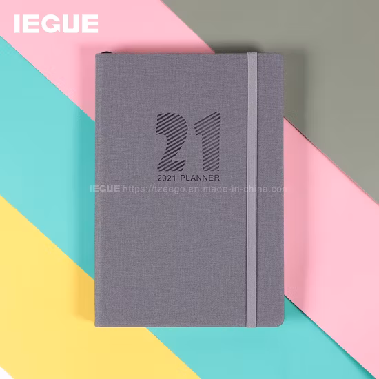 Lay Flat Journal im klassischen Design, Klebebindung, A5, Softcover-Notizbuch, farbenfroher, individueller A4-Tagebuchplaner 2023 mit Stifthalter