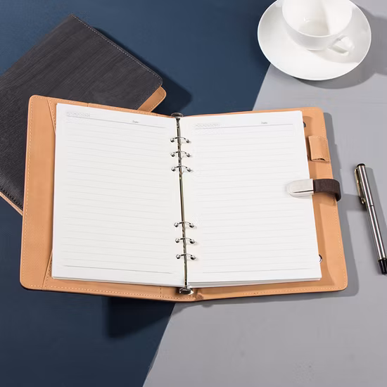 Branding Wireless Charging A5 Executive Power Bank Notebook mit Ladegerät