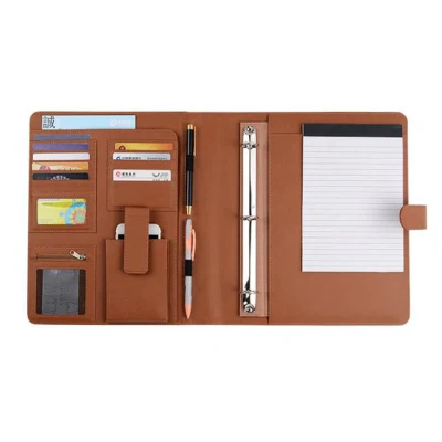 Professioneller Business-Padfolio-Organizer, individuelles Leder-Portfolio