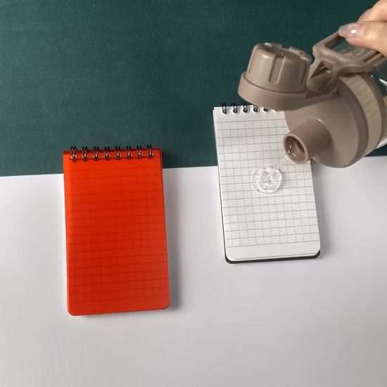 Anpassbares, wasserdichtes Notizblock-Spiralnotizbuch aus Steinpapier im Taschenformat