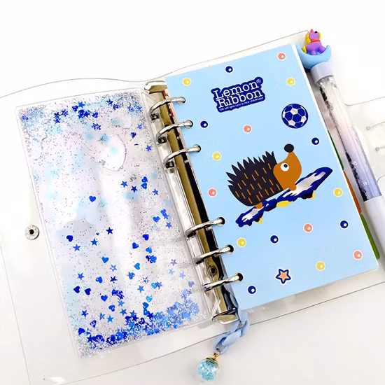 Neues Design-Notizbuch mit weichem PVC-Einband und losem Einband